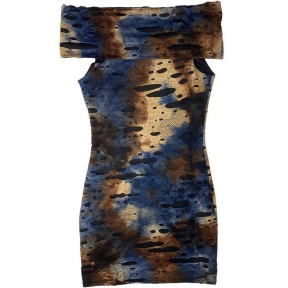 Samuel Dong Womens Multicolor Abstract Print Dres… - image 4